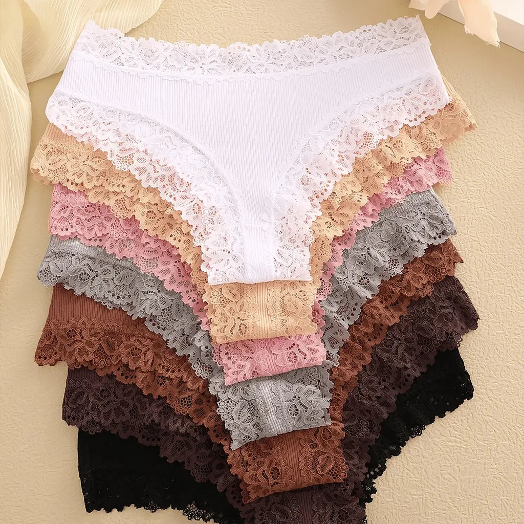 CottonLace レースブラジリアン抗菌パンティー