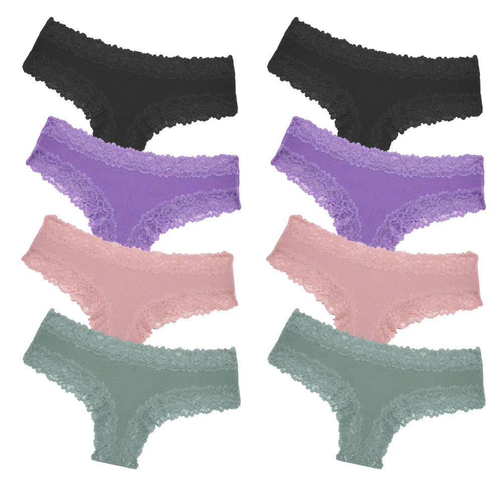 CottonLace レースブラジリアン抗菌パンティー