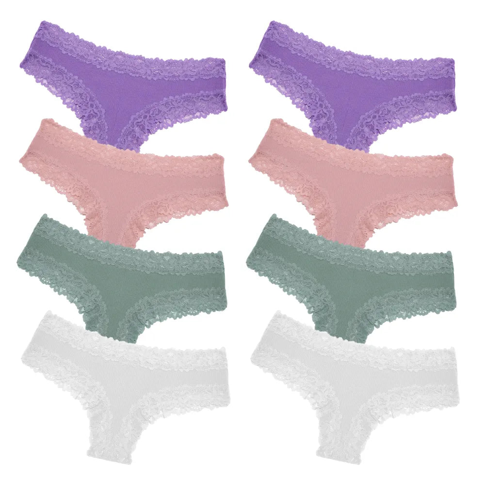 CottonLace レースブラジリアン抗菌パンティー