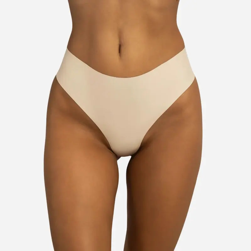 Tanga invisible anti-camel toe de tiro medio