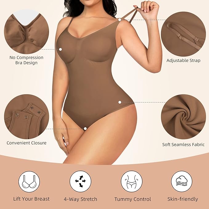 Suit Shape Slim Bodysuit - Silhouette and Comfort