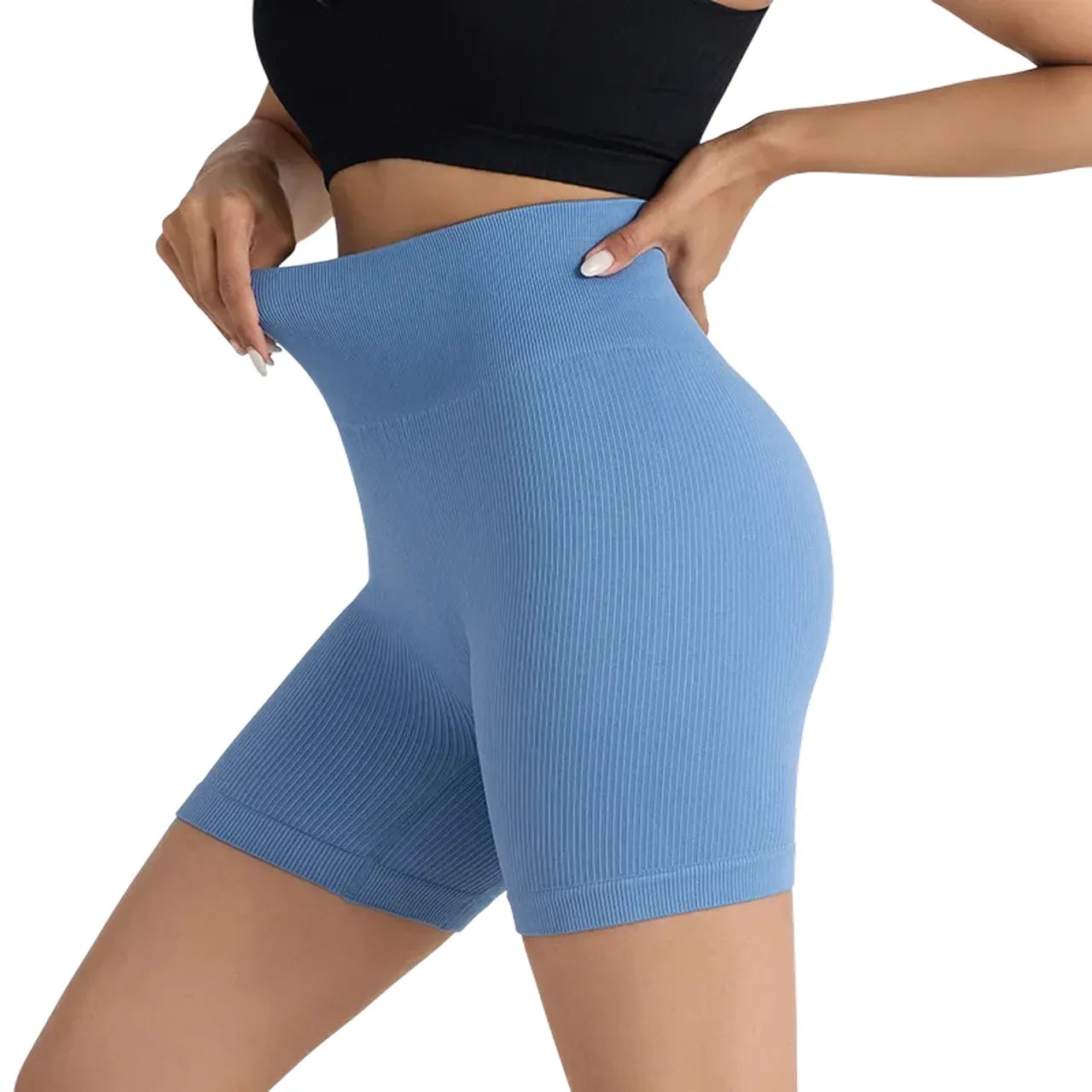 Seamless Calções Desportivos – Conforto de Cintura Alta