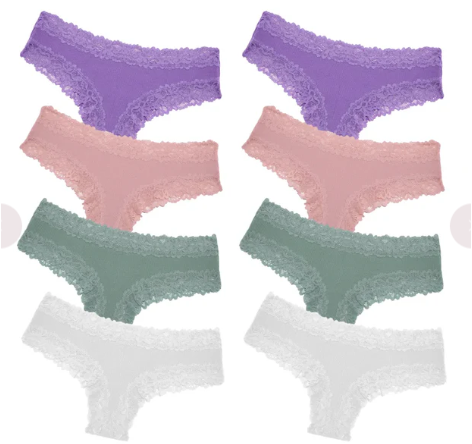 CottonLace Slips – Brasilianischer Spitzenslip [Kaufe 4, erhalte 8]