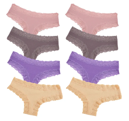 CottonLace Slips – Brasilianischer Spitzenslip [Kaufe 4, erhalte 8]