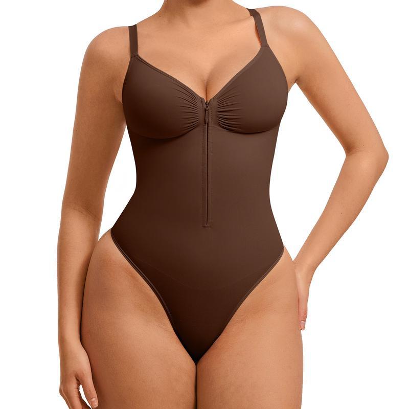 SCULPTZIP™ High-Elastic Zip Bodysuit with Waist Sculpt Technology