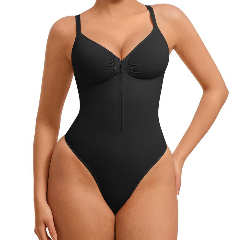 SCULPTZIP™ High-Elastic Zip Bodysuit with Waist Sculpt Technology