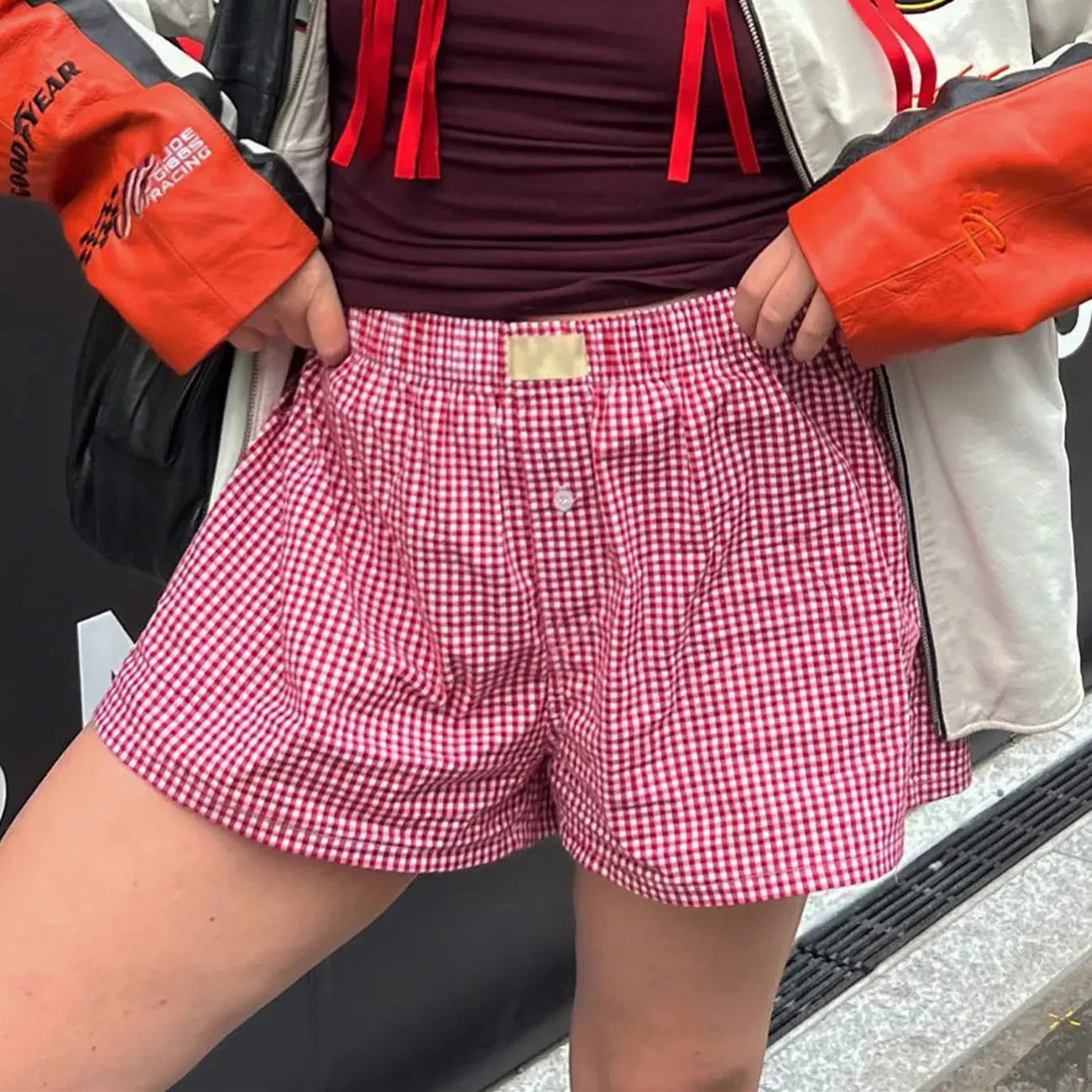 Calções Boxer com Cintura Elástica para Mulher