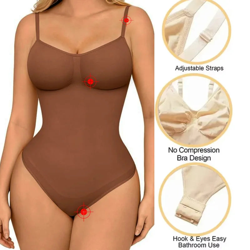 Suit Shape Slim Bodysuit - Silhouette and Comfort