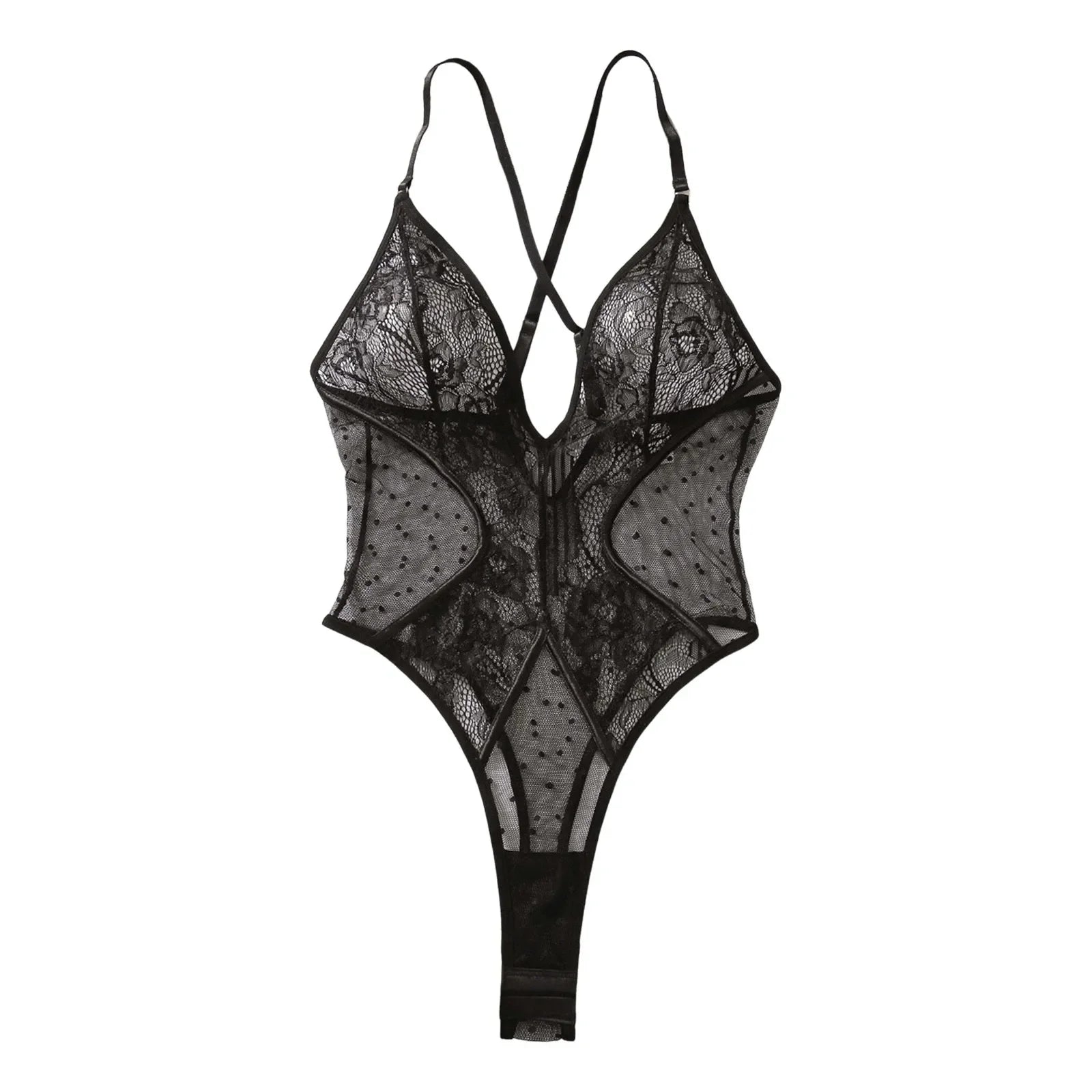 Sexy Lace Cut-Out Bodysuit