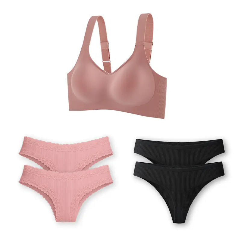 Harmony Comfort Set – 1 Comfort Bra + 2 CottonLace + 2 CottonComfort Panties